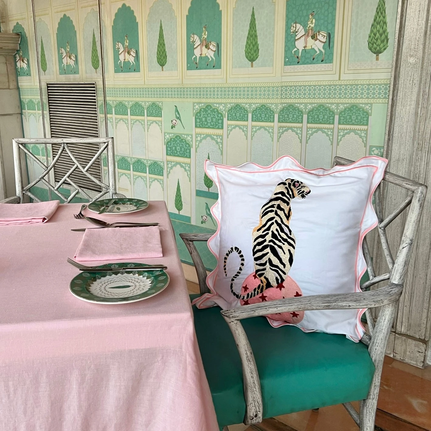 Balancing Tiger Pillow Cover 2 Balancing Tiger Pillow Cover - Image 2