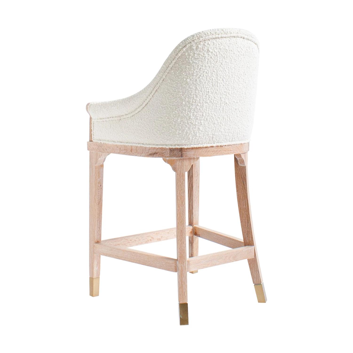 Adele Counter Stool In Ivory Boucle 2 Adele Counter Stool In Ivory Boucle - Image 2