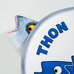 Albacore Tuna Sculpture - Electric Blue 8 Albacore Tuna Sculpture - Electric Blue -Scout Design Studio AlbacoreTunaSculpture ElectricBlue.03