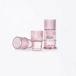 Athena Stackable Glasses - Pink -Scout Design Studio Athena Stackable Glasses Pink.02