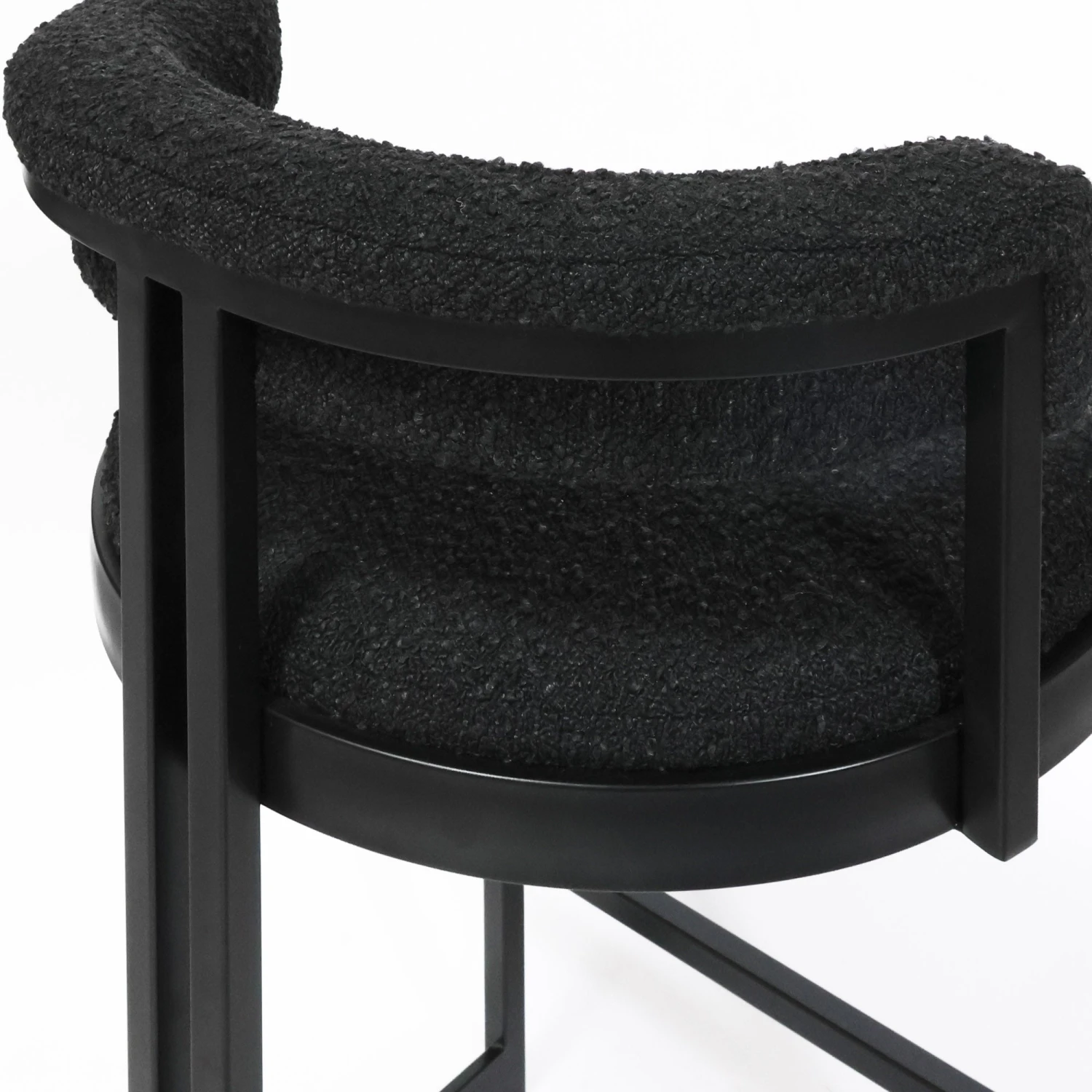 Ballantine Counter Stool In Matte Black Black Boucle 7 Ballantine Counter Stool In Matte Black Black Boucle - Image 7