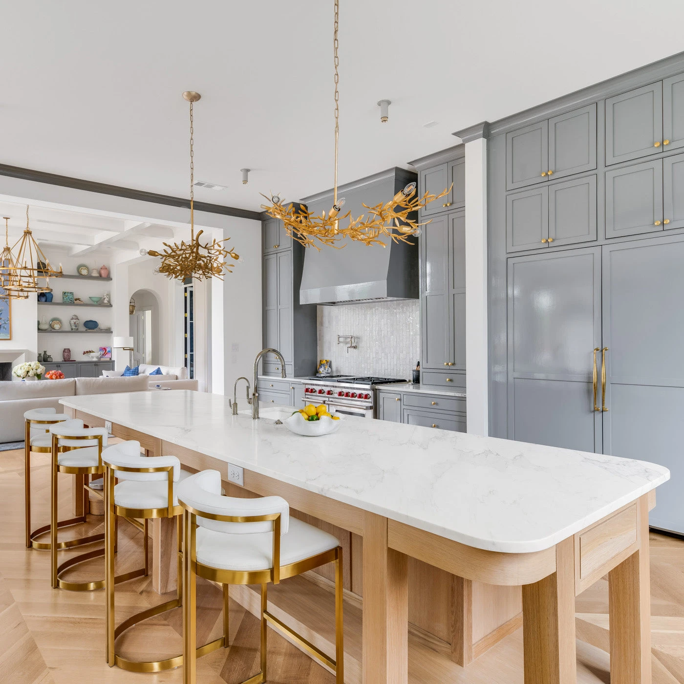 Ballantine Bar Stool In White Leather Brass 2 Ballantine Bar Stool In White Leather Brass - Image 2