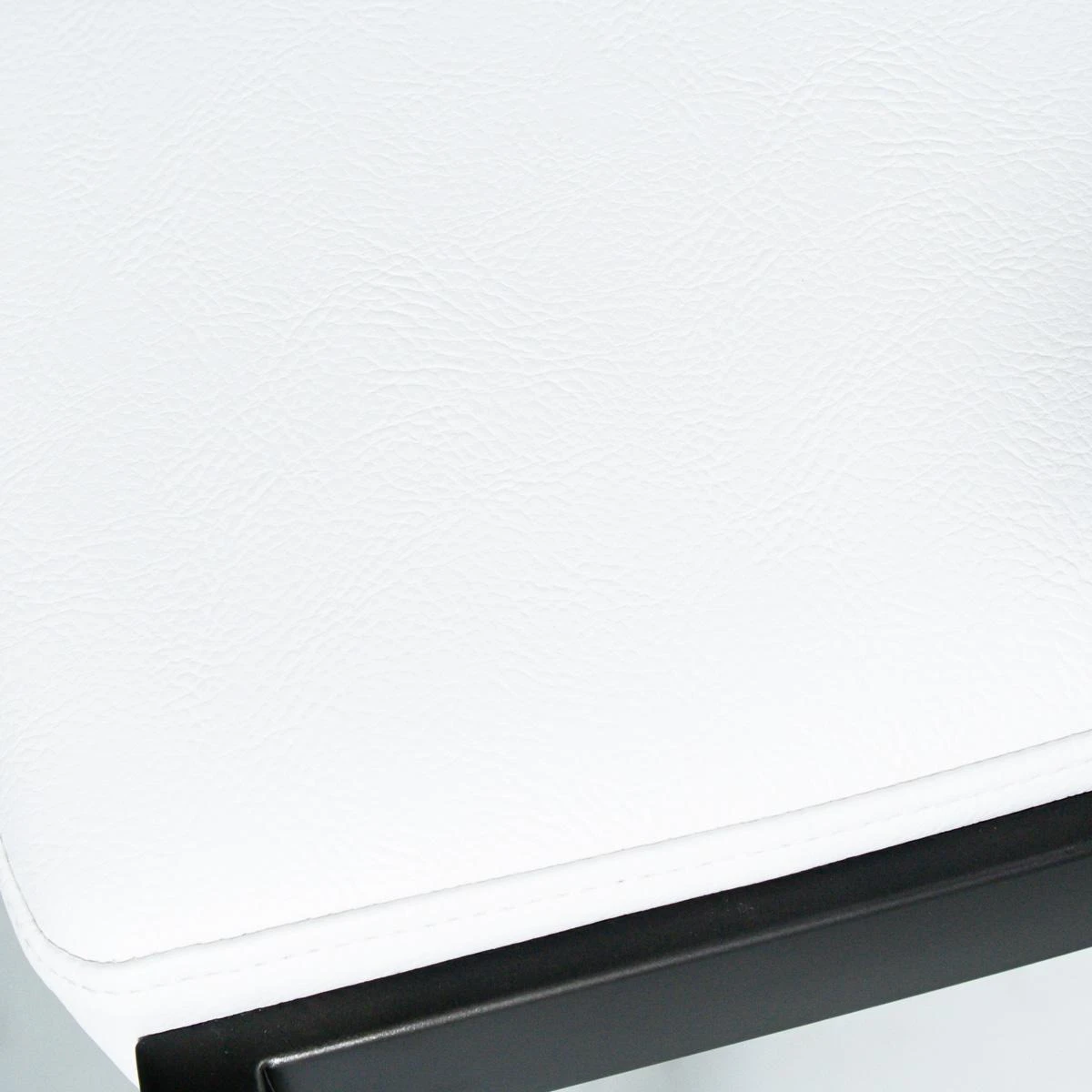 Ballantine Counter Stool In Matte Black White Leather 4 Ballantine Counter Stool In Matte Black White Leather - Image 4