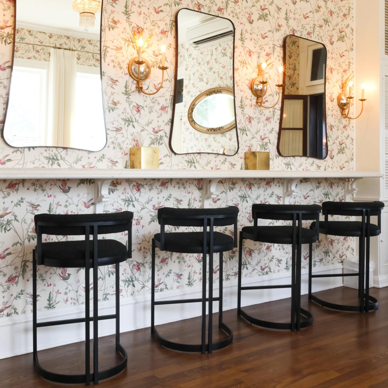 Ballantine Counter Stool In Matte Black Black Boucle 2 Ballantine Counter Stool In Matte Black Black Boucle - Image 2