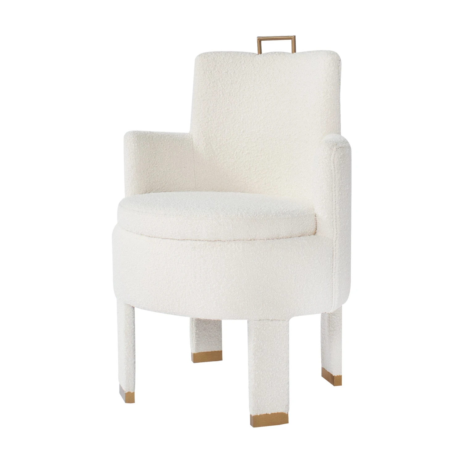 Barrel Dining Chair In Ivory Boucle 1 Barrel Dining Chair In Ivory Boucle