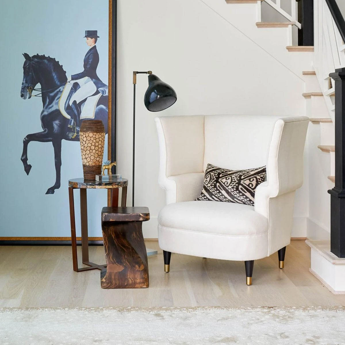 Bobby Chair In Ivory Boucle 2 Bobby Chair In Ivory Boucle - Image 2