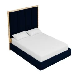 Custom Brant Bed -Scout Design Studio BrantBedinAdelaNavyVelvet.03