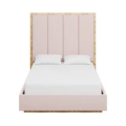 Custom Brant Bed -Scout Design Studio BrantBedinFrancisBlushChenille.01