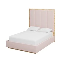 Custom Brant Bed -Scout Design Studio BrantBedinFrancisBlushChenille.02