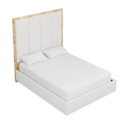 Custom Brant Bed -Scout Design Studio BrantBedinRosaIvoryWoven.03