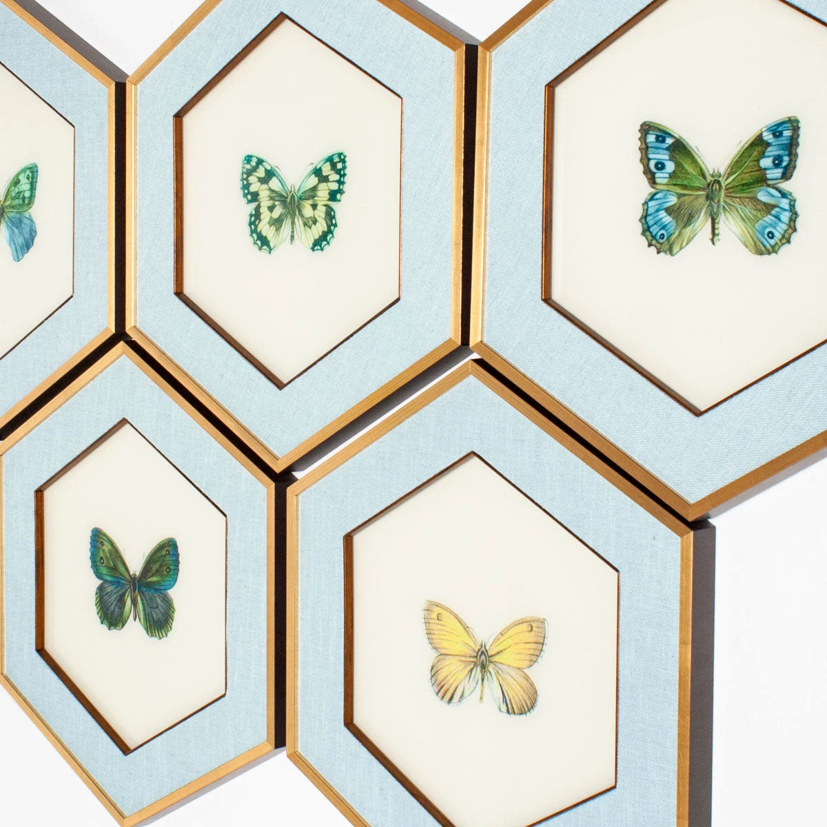 Butterfly Hexagon Art - Set Of 6 2 Butterfly Hexagon Art - Set Of 6 - Image 2