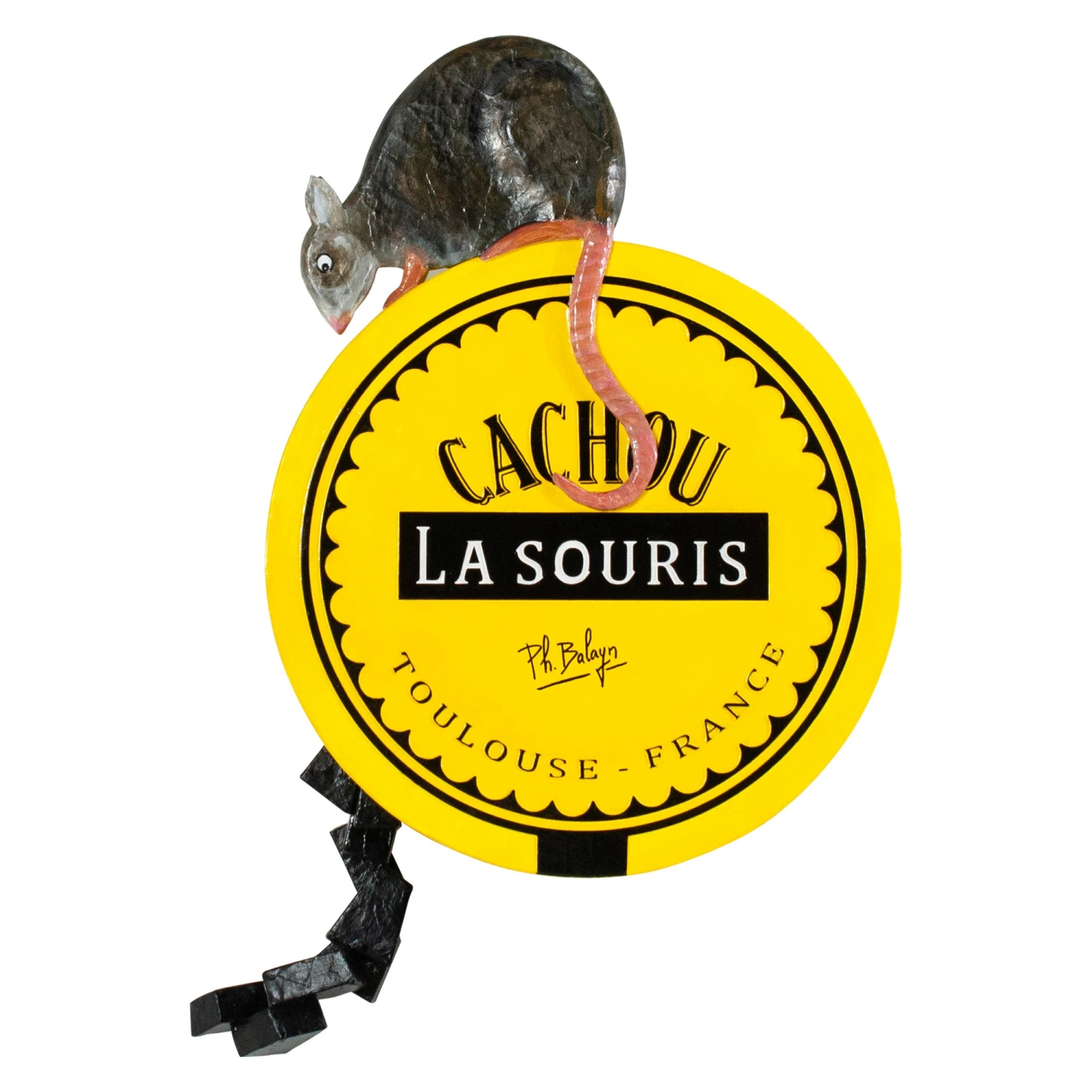 Cachou Mouse Sculpture In Yellow 1 Cachou Mouse Sculpture In Yellow