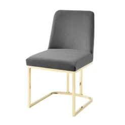 Scout Design Studio 17 Camille Dining Chair In Grey Velvet