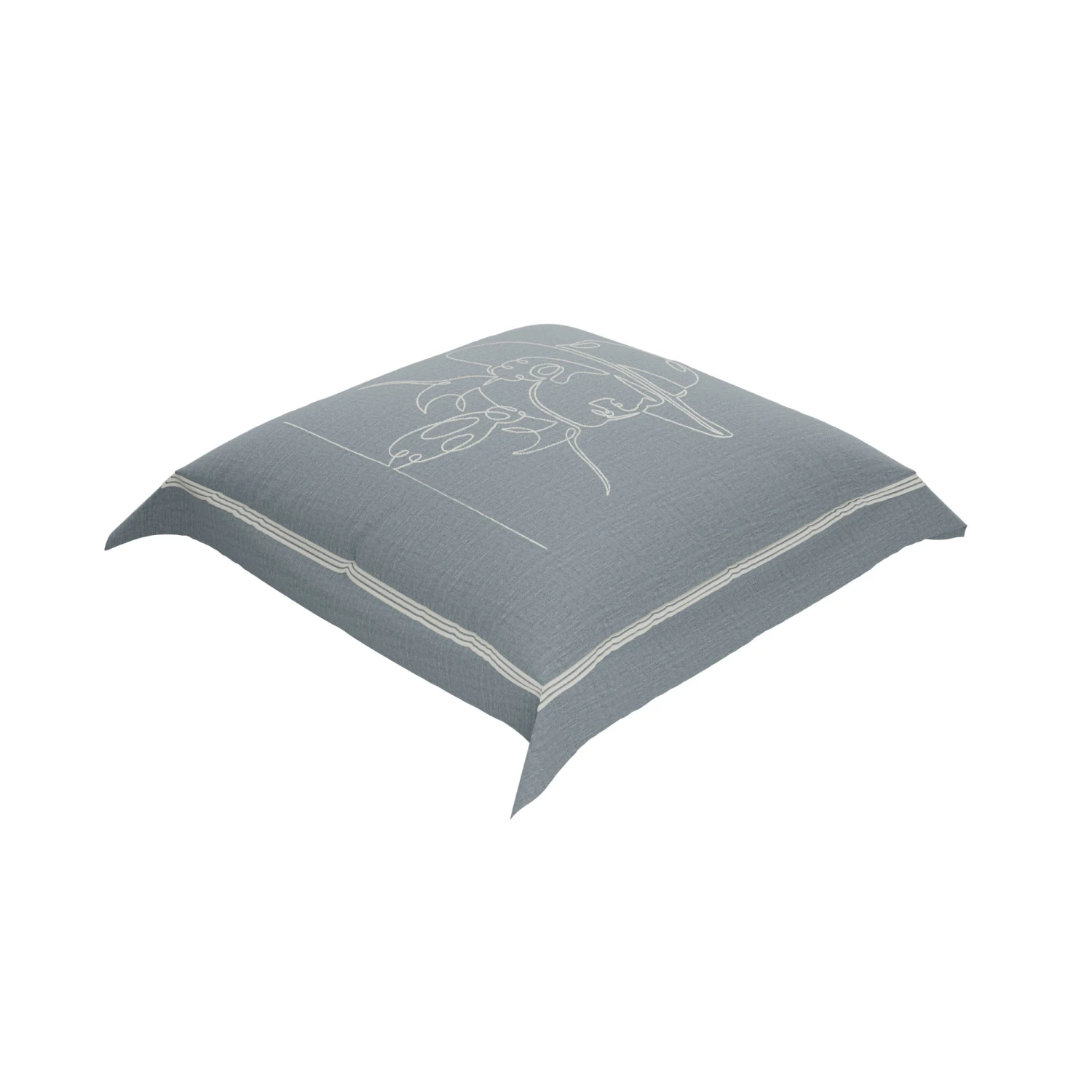 Chambray Cowboy Pillow Cover 3 Chambray Cowboy Pillow Cover - Image 3