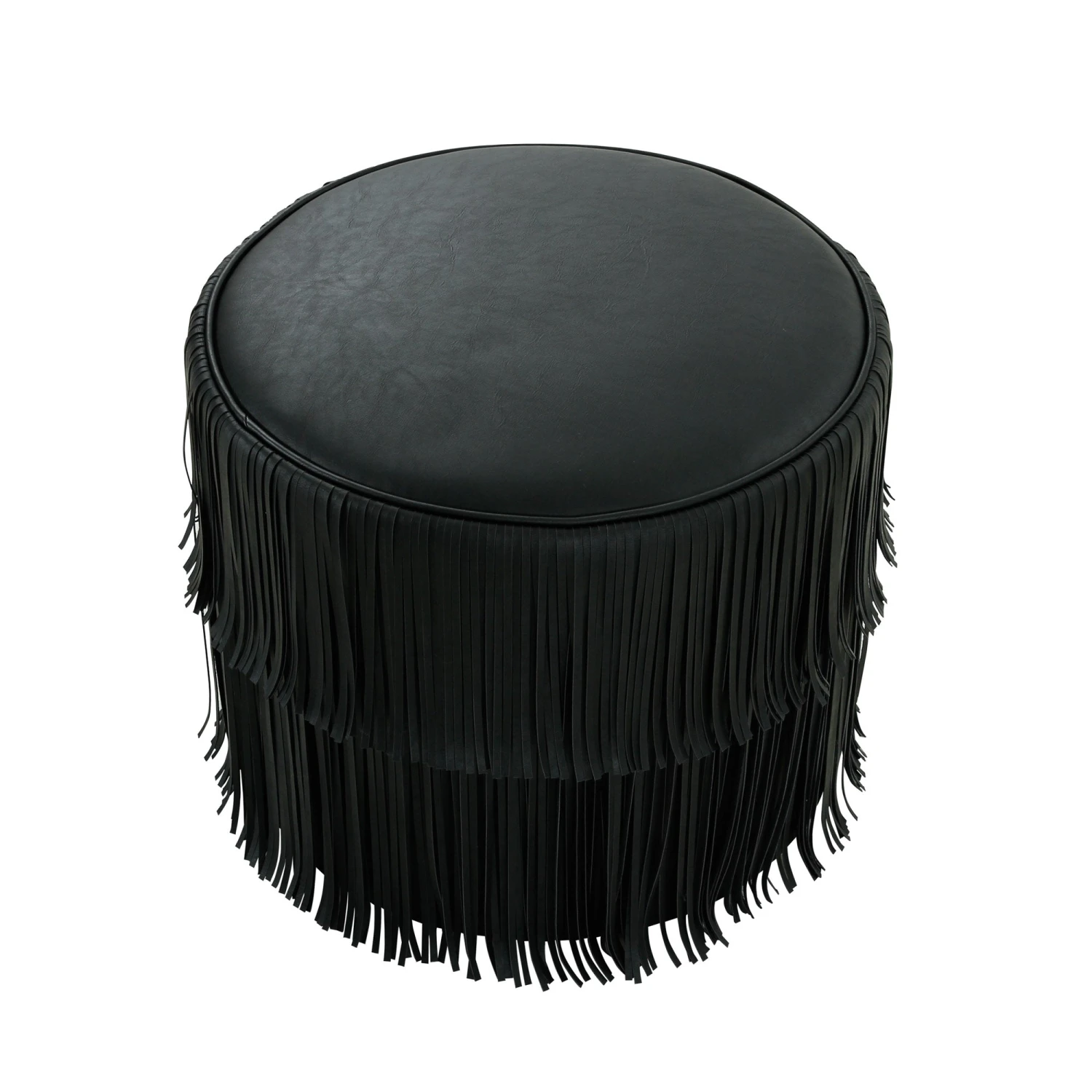 Chaser Ottoman In Black Leather 3 Chaser Ottoman In Black Leather - Image 3