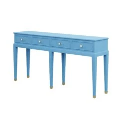 Custom Clement Console Table 6 Custom Clement Console Table -Scout Design Studio ClementConsoleTableinMazieGrasscloth.02