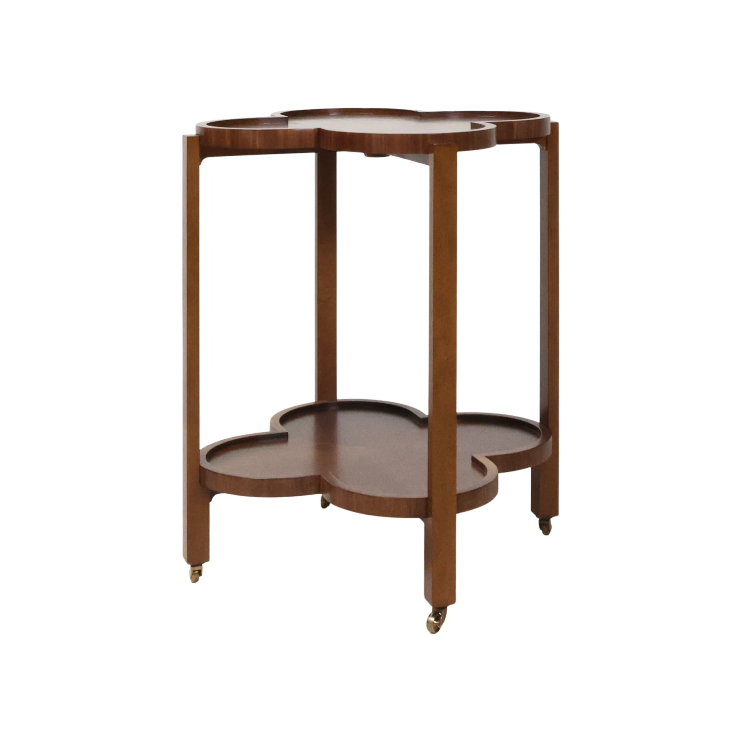Clover Bar Cart In Walnut Veneer 1 Clover Bar Cart In Walnut Veneer