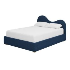 Clyde Queen Bed In Navy Boucle 6 Clyde Queen Bed In Navy Boucle -Scout Design Studio ClydeQueenBedinNavyBoucle.02