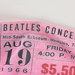 Rock ‘N Roll Stub - 1966 6 Rock ‘N Roll Stub - 1966 -Scout Design Studio ConcertTicket TheBeatlesPink.03