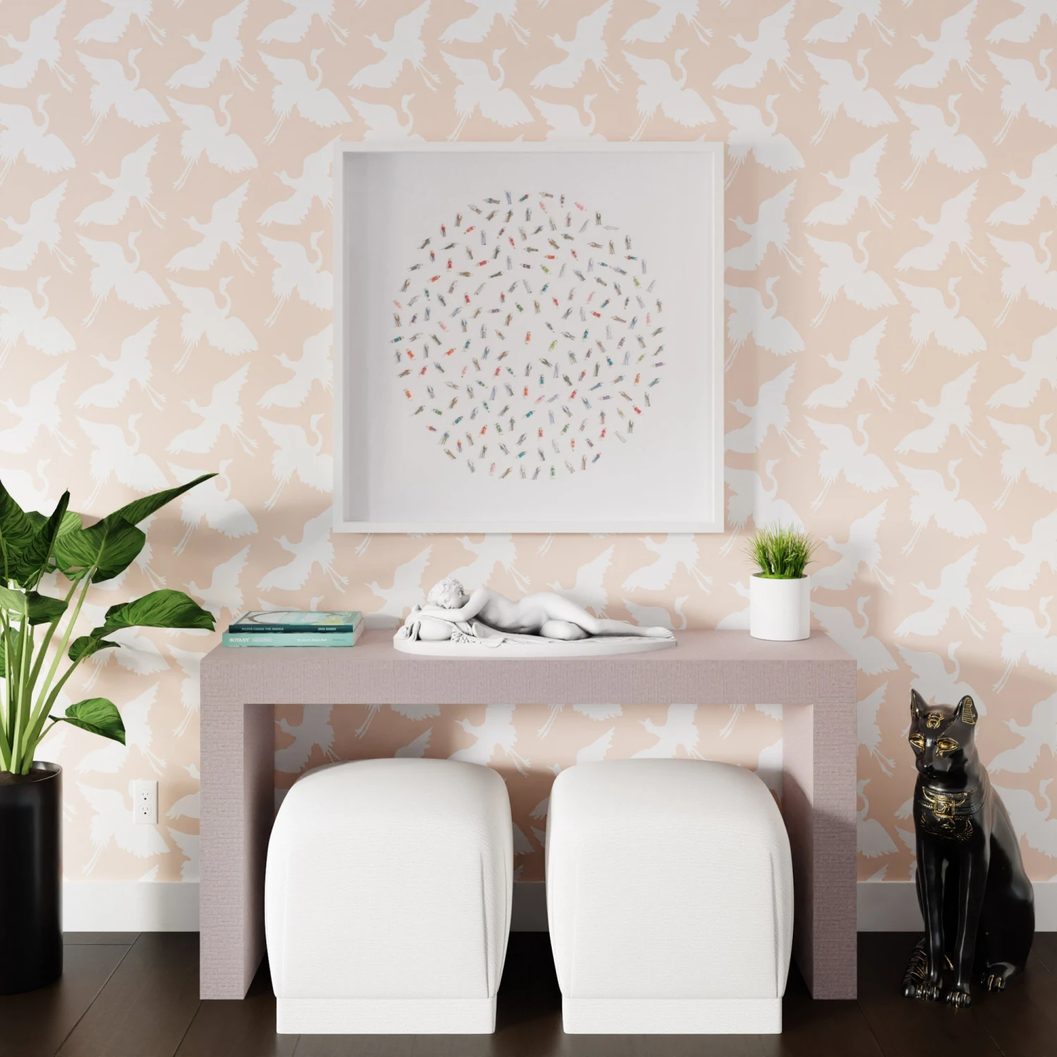 Cranes Couples - Beauty Blush 2 Cranes Couples - Beauty Blush - Image 2