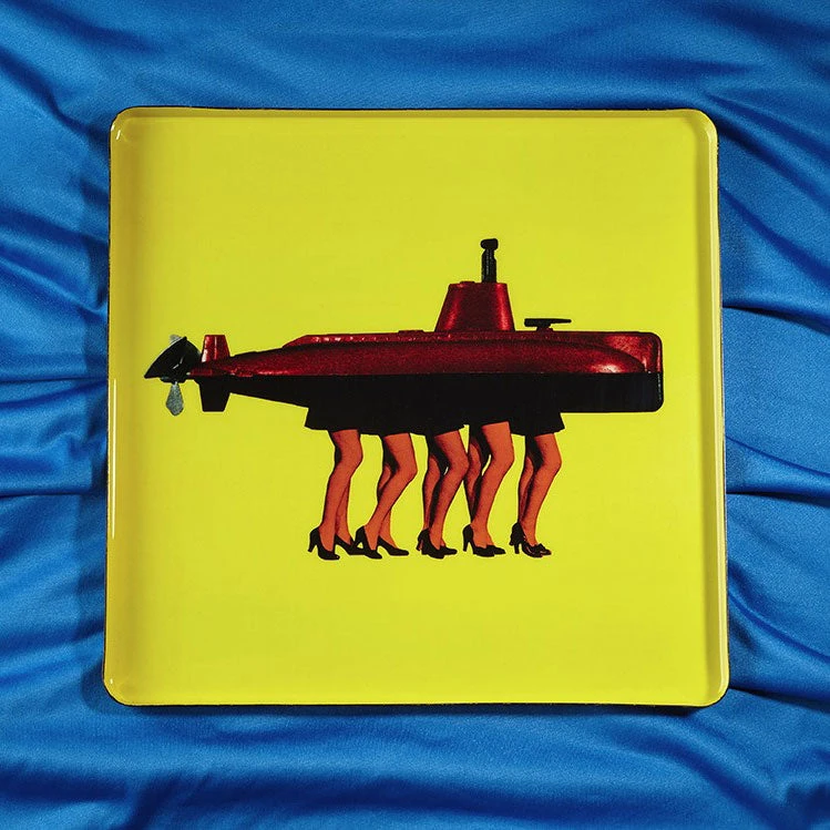 Crazy Navy Square Tray 2 Crazy Navy Square Tray - Image 2