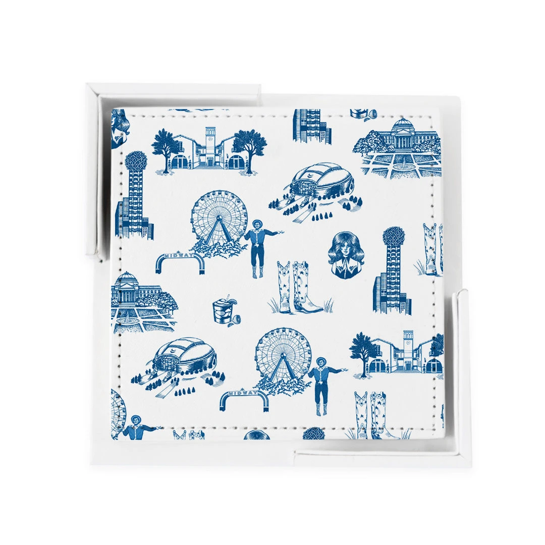 Dallas Toile Coasters 2 Dallas Toile Coasters - Image 2