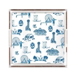 Dallas Toile Lucite Tray