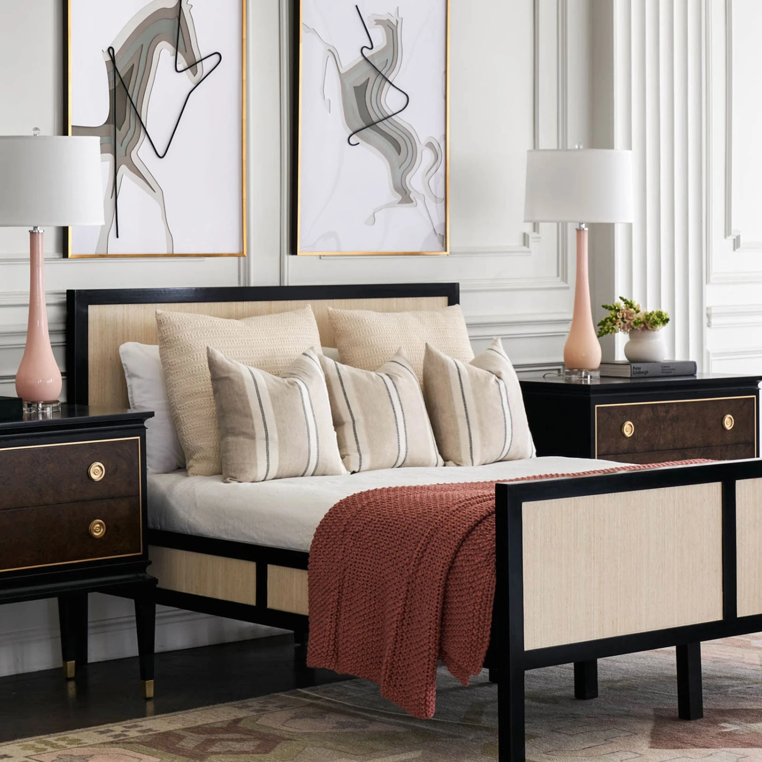 Dobby Natural & Black Stripe Linen Pillow 3 Dobby Natural & Black Stripe Linen Pillow - Image 3