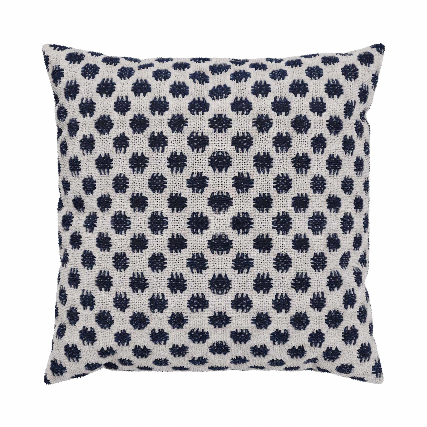 Dobby Navy Dot Linen Pillow 1 Dobby Navy Dot Linen Pillow