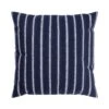 Dobby Navy & White Stripe Linen Pillow