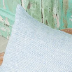Dobby Sky Blue Linen Pillow 8 Dobby Sky Blue Linen Pillow -Scout Design Studio DobbySkyBlueLinenPillow.05