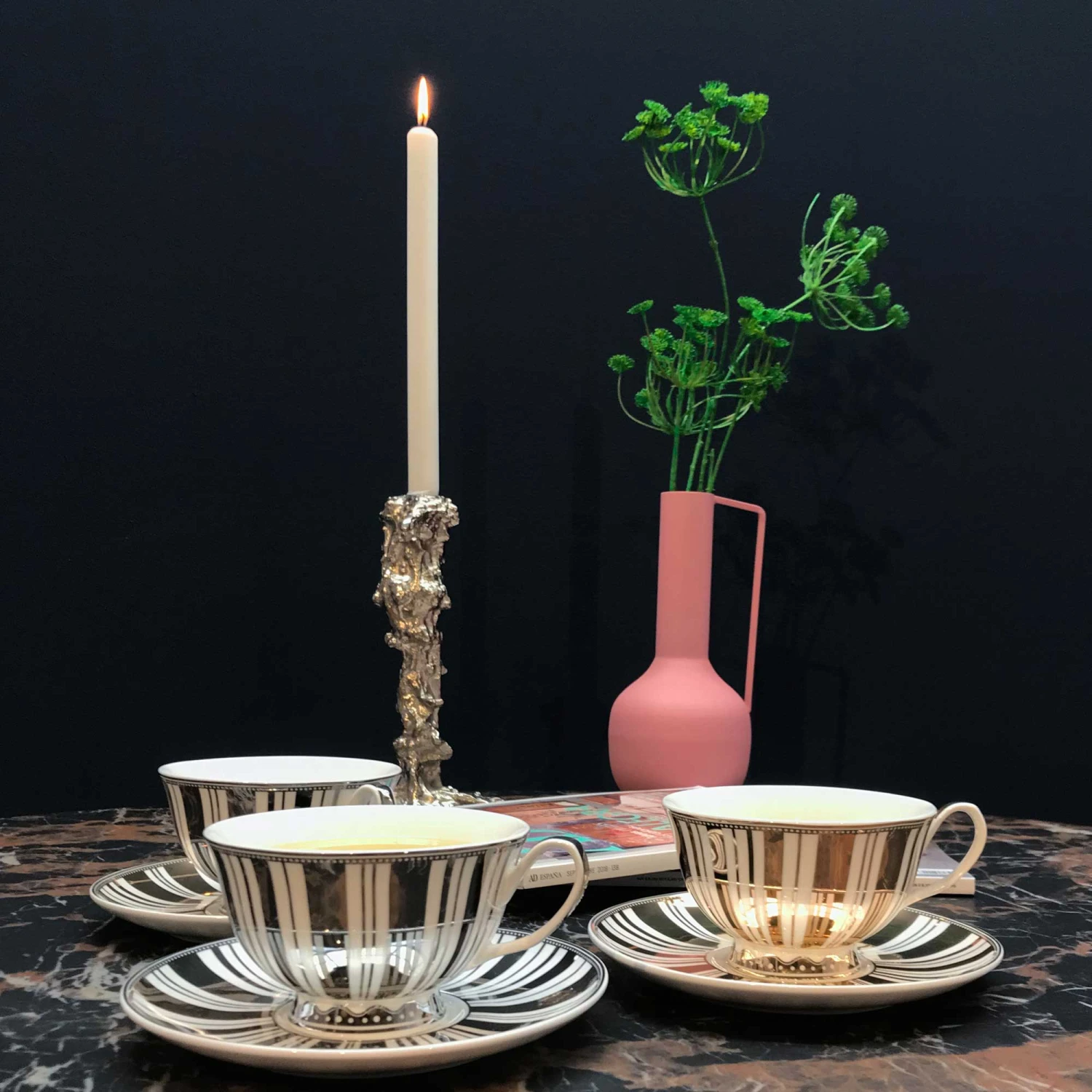 Drip Candle Holder In Silver - XXL 3 Drip Candle Holder In Silver - XXL - Image 3