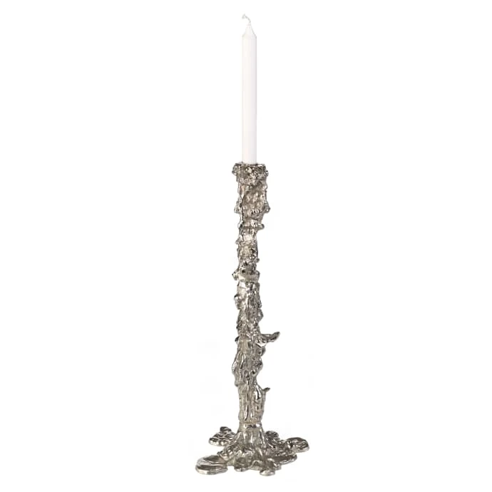 Drip Candle Holder In Silver - XXL 1 Drip Candle Holder In Silver - XXL