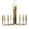 Parzinger Style Brass Chandelier Horizontal