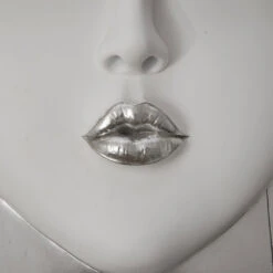 Fashion Faces Large Kiss Wall Art - Silver 5 Fashion Faces Large Kiss Wall Art - Silver -Scout Design Studio Fashion Faces Large Kiss Silver.03