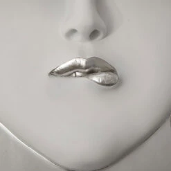Fashion Faces Large Pout Wall Art - Silver -Scout Design Studio Fashion Faces Large Pout Silver.03