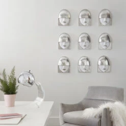 Fashion Faces Small Wall Art Set - Silver 11 Fashion Faces Small Wall Art Set - Silver -Scout Design Studio Fashion Faces Silver Set.06