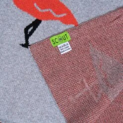 Flamingo Throw Blanket - Grey -Scout Design Studio Flamingo 20Throw 20Blanket 20 20Grey.04