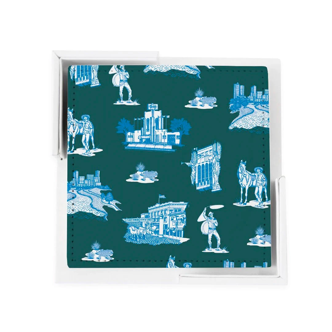 Fort Worth Toile Coaster Set 2 Fort Worth Toile Coaster Set - Image 2