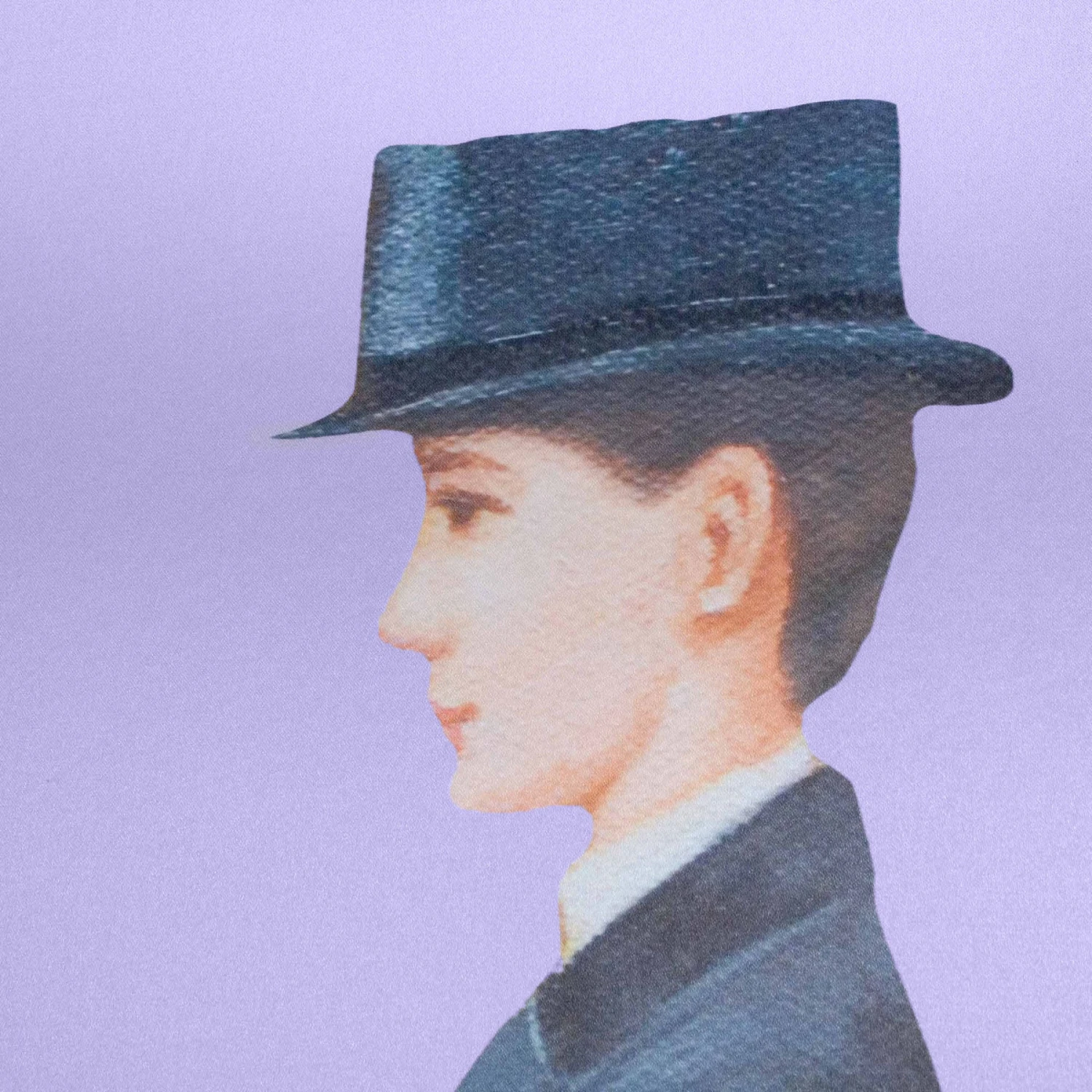 Framed Equestrian Artwork On Silk Cloth - Lavender 2 Framed Equestrian Artwork On Silk Cloth - Lavender - Image 2