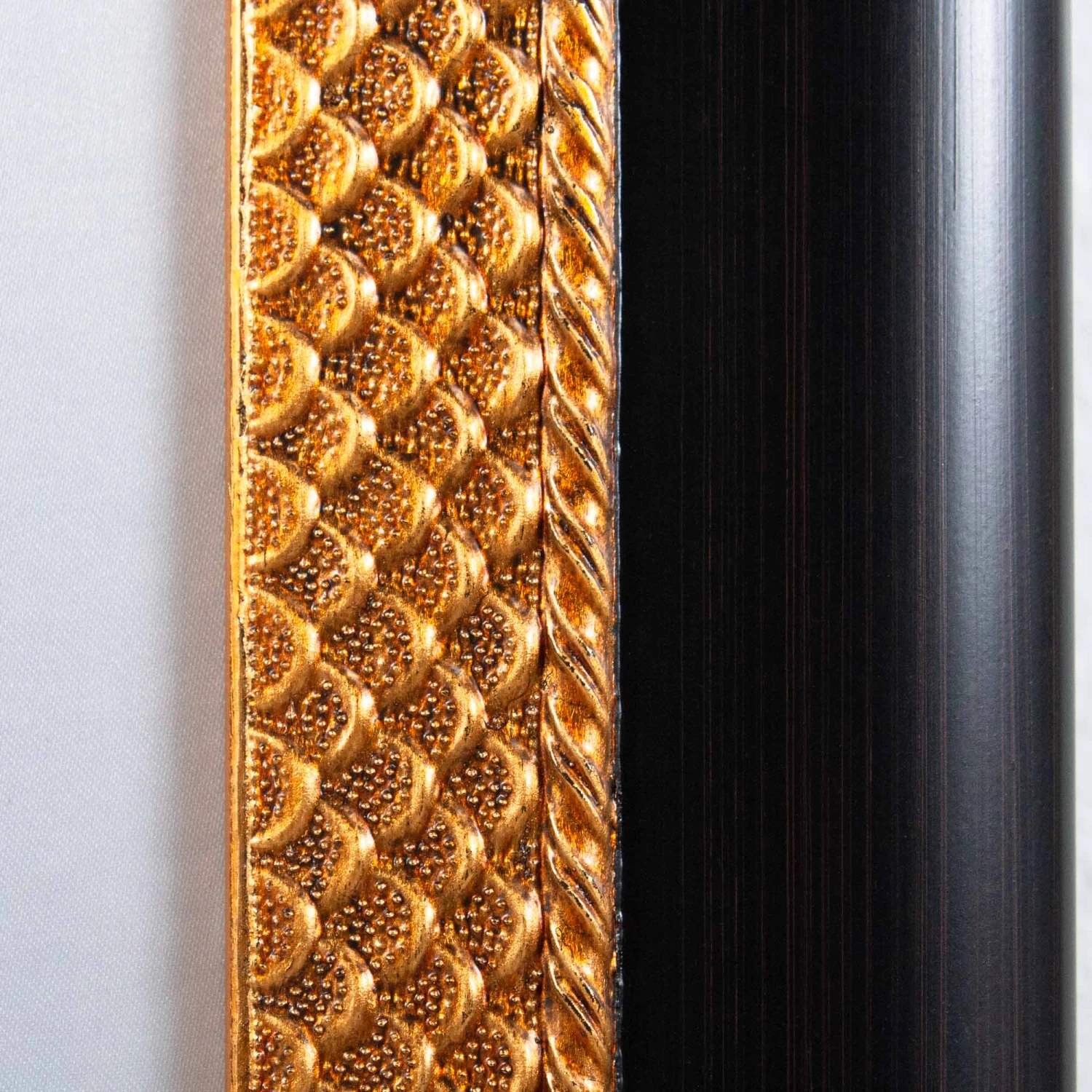 Framed Leaping Equestrian Artwork On Silk Cloth Right - Grey 6 Framed Leaping Equestrian Artwork On Silk Cloth Right - Grey - Image 6