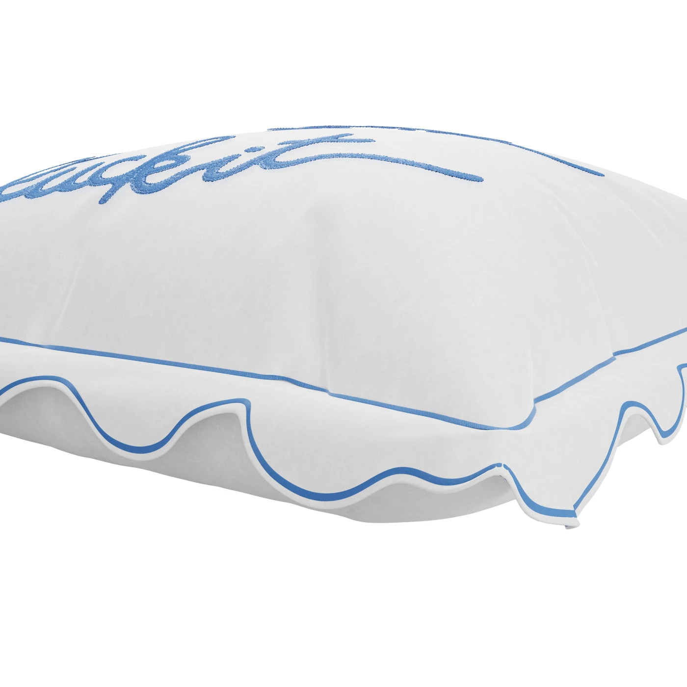 Fuck It Large Scallop Pillow Cover - Sapphire 5 Fuck It Large Scallop Pillow Cover - Sapphire - Image 5