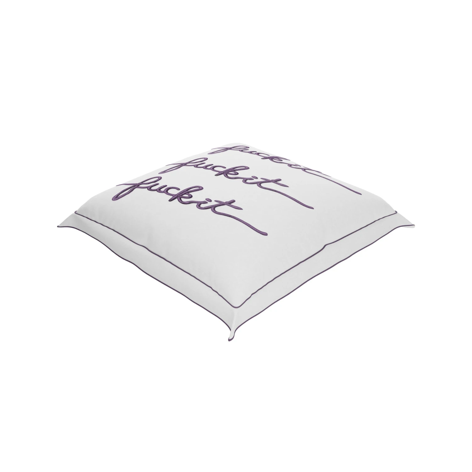 Fuck It Square Pillow Cover - Lavender 2 Fuck It Square Pillow Cover - Lavender - Image 2