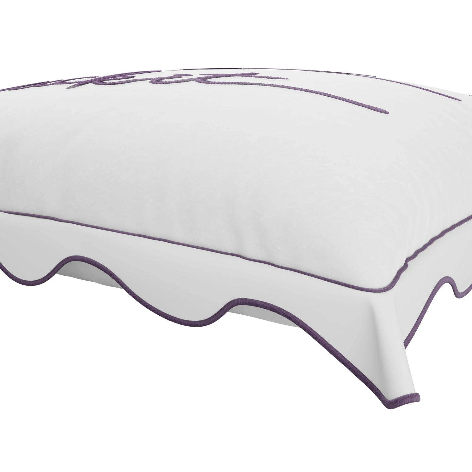 Fuck It Large Scallop Pillow Cover - Lavender 4 Fuck It Large Scallop Pillow Cover - Lavender - Image 4