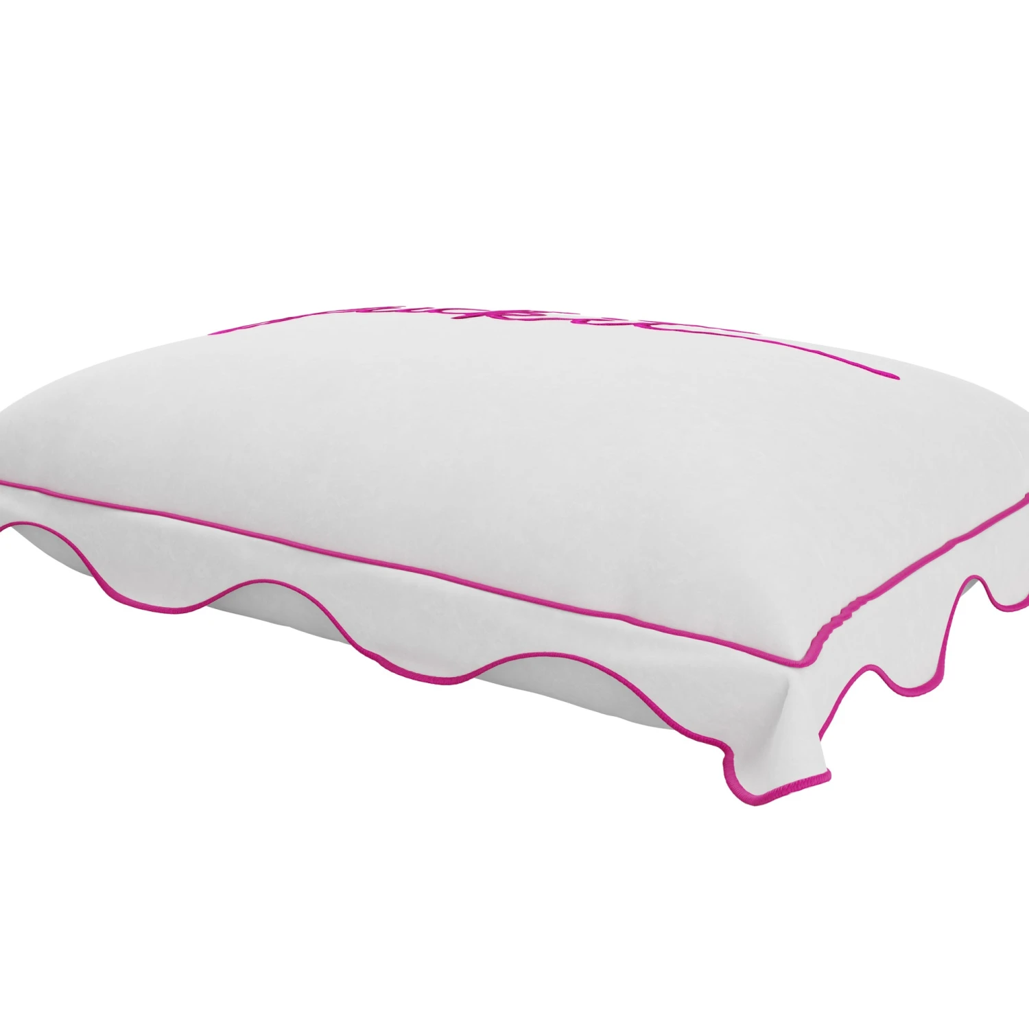 Fuck It Small Scallop Pillow Cover - Magenta 4 Fuck It Small Scallop Pillow Cover - Magenta - Image 4
