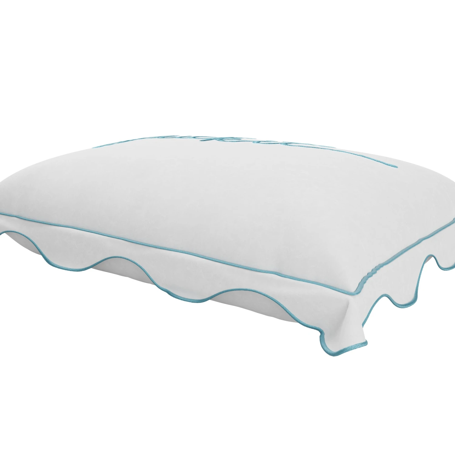 Fuck It Small Scallop Pillow Cover - Sky Blue 4 Fuck It Small Scallop Pillow Cover - Sky Blue - Image 4