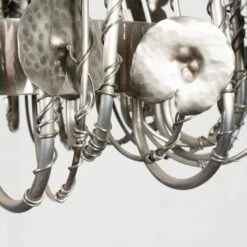 Brutalist Style Metal Chandelier - Chrome - Global Views Second -Scout Design Studio GV 2BrutalistStyleMetalChandelier Chrome.04