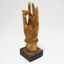 Gold Leaf Wood Hand - Small -Scout Design Studio GoldLeafWoodHand OK.03