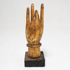 Gold Leaf Wood Hand - Small -Scout Design Studio GoldLeafWoodHand OK.04