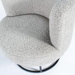 Gunter Swivel Chair In Grey Boucle Matte Black 12 Gunter Swivel Chair In Grey Boucle Matte Black -Scout Design Studio GunterSwivelChairInGreyBoucleMatteBlack.05